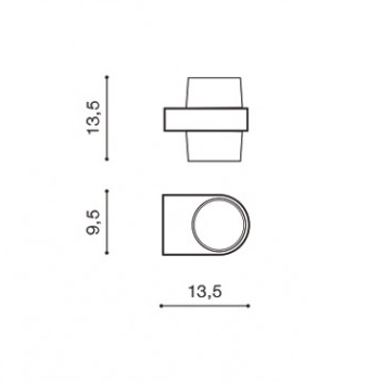 Okrągły kinkiet elewacyjny Lars AZ4505 LED 13W 3000K IP44 zewnętrzy czarny