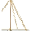 Drewniana wisząca lampa Fenella FEN0535 lniana trawa morska złoty