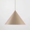 Wisząca na kablu lampa Cono 10622 do jadalni stożek beżowy