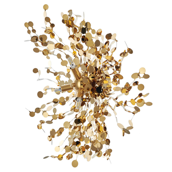 Ścienna lampa do salonu MONETTI ST-1676-W gold Step explosion monety złoty
