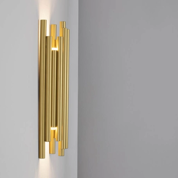 Metalowy kinkiet do biura Bajhi LE43385 LED 20W 3000K złoty