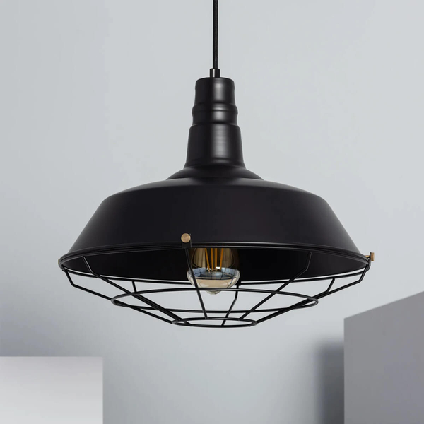 Metalowa lampa nad stół Retro ABR-RRP-C-E27 Abruzzo wisząca czarny