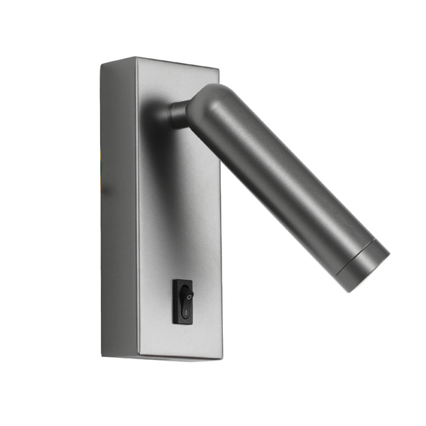 Nowoczesna ścienna lampa Nova WL-46376-1-GR LED 2,5W 3000K tuba szara