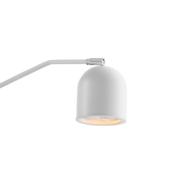 LAMPA ścienna PURO 20811101 Kaspa metalowa OPRAWA kinkiet na wysięgniku regulowany reflektorek biały