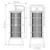 Elewacyjna lampa Rivamar QN-RIVAMAR-M-BLK-GD IP44 lampion złoty czarny