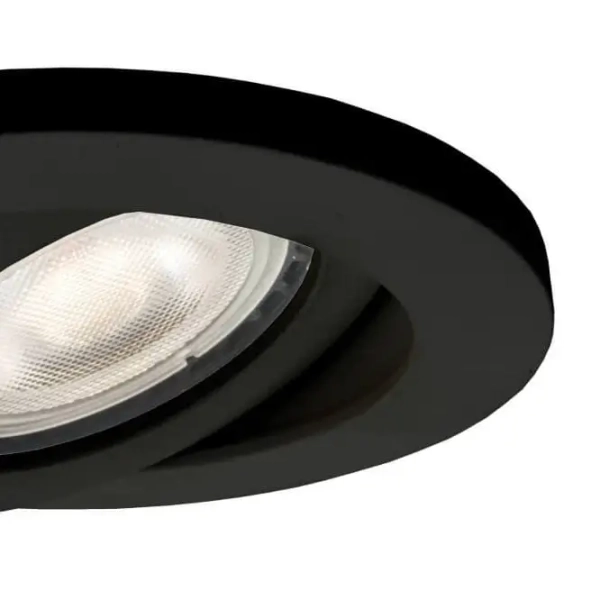 Regulowana lampa podtynkowa LP-440/1RS BK movable okrągła czarna