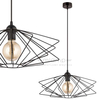 Wisząca lampa druciana klatka VEN W-CORF/C BK loft czarna