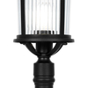 Stojąca lampa ogrodowa Miami K-8222 IP44 latarnia metalowa szklana czarna