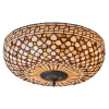 Lampa sufitowa tiffany Mille Feux 64276 dekoracyjna szklana brązowa beżowa