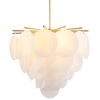 Designerska LAMPA wisząca TROMSO P04094BR Cosmolight nowoczesny zwis z łańcuszkami mosiądz