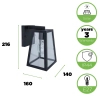 Elewacyjna LAMPA ogrodowa FIA 5290903012 Lutec ścienna OPRAWA zewnętrzna metalowa IP44 czarna