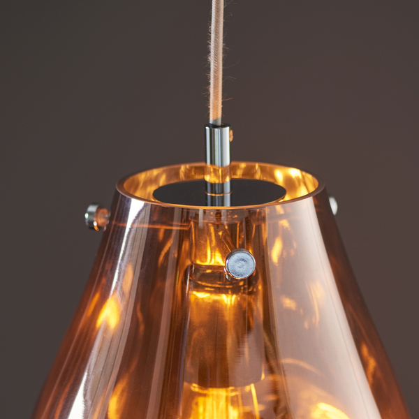 Designerska lampa wisząca L&-199516 Light& szklana gruszka miedziana