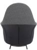 Fotel pluszowy LOBBY TEDDY HE493-3.A-02.RM14 szary stal