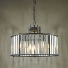 Kryształowa wisząca lampa Kiran KIR0522 regulowana na łańcuchu czarna
