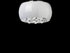 Wisząca lampa salonowa Quince do salonu biała crystals