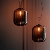 Loftowa lampa wisząca Urena LE41816 szklana czarna przydymiona outlet