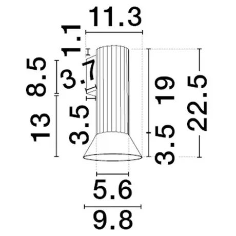 Kinkiet ścienny metalowy MARENZO LE45608 do salonu czarny brązowy