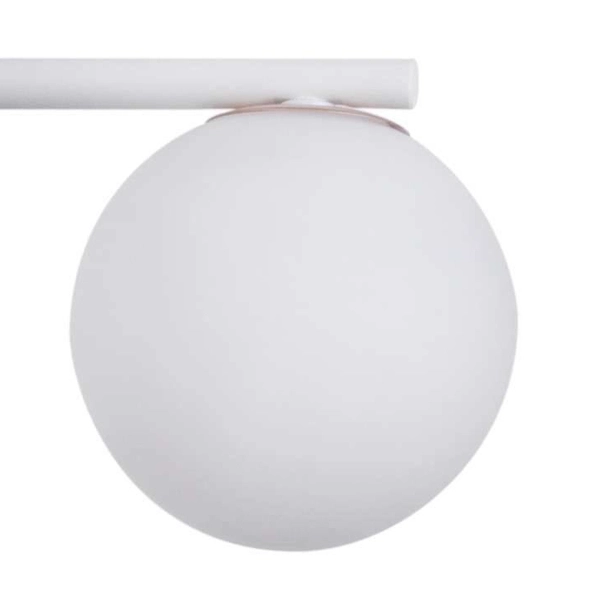 Kinkiet LAMPA ścienna GAMA 33195 Sigma loftowa OPRAWA szklana kula ball na wysięgniku biała