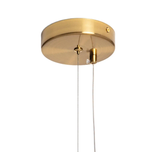 Szklana wisząca lampa nad stół Chino ABR-LWS-A-CHI do sypialni bursztynowa