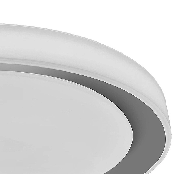 Okrągła lampa sufitowa Everest LED 40W 2700-6500K z pilotem srebrna