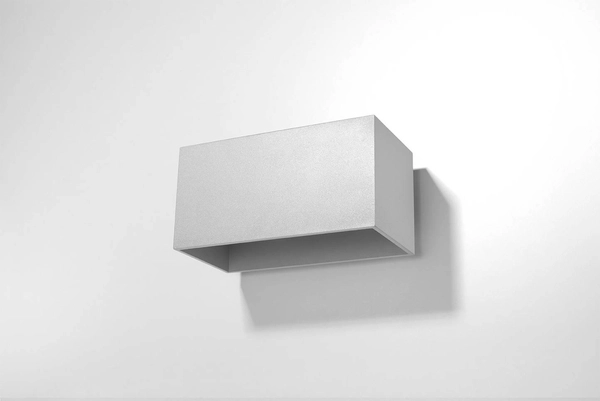 Kinkiet LAMPA ścienna SL.0526 metalowa OPRAWA prostokątna kostka szara