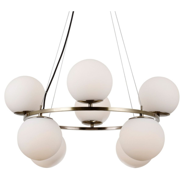 Lampa wisząca Larosa PND-33453-4-4-ABR Italux molekuły kule antyczny brąz