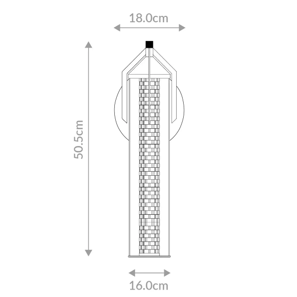 Kinkiet tuba Espada QN-ESPADA-1W-PC LED 18W 3000K IP44 do łazienki srebrny