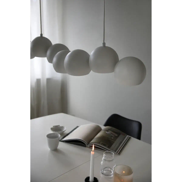 Molekułowa lampa wisząca Cupolo 108859 nad stół metalowa do jadalni biała