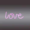 Lampa ścienna NEON-LOVE 85021-87 Just Light LED 6,5W do sypialni różowy