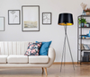 Lampa podłogowa Remi K-4358 na trójnogu czarna złota