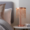 Stołowa lampka na komodę Zelma 92179 LED 9W 2800K metalowa miedziana