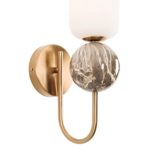 Przyścienna lampa na przedpokój NOVA W0380 Maxlight owalna złoty biały