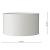 Klosz do lampy tkaninowy Tuscan S1056 Dar Lighting okrągły biały