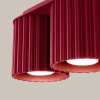 Podwójna lampa sufitowa AURA SL.1820 ryflowana burgundowa 2xGU10