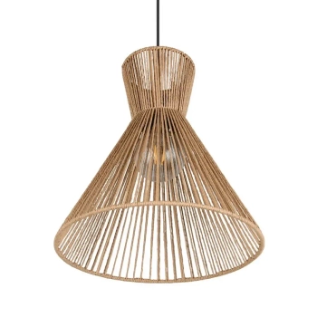 Wisząca lampa ekologiczna ROSALIE R36191036 czarny brązowy