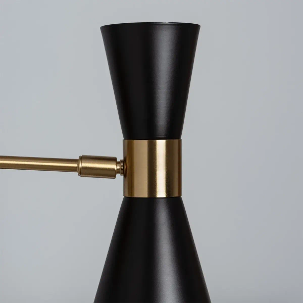 Industrialny kinkiet ścienny Librio ABR-KWS-CZ-E27 Abruzzo czarny złoty
