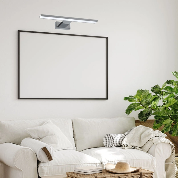 Kinkiet LAMPA ścienna SHINE ML028 Milagro metalowa OPRAWA LED 7W 4000K nad lustro do łazienki galeryjka IP44 chrom