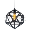 Retro LAMPA wisząca DENMARK 305534 IL MIO metalowa OPRAWA vintage zwis klatka czarna