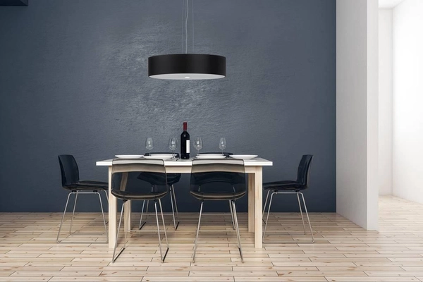 LAMPA wisząca SL.0800 okrągła OPRAWA zwis abażurowy czarny