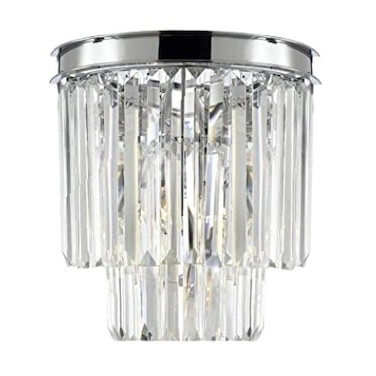 Kinkiet LAMPA ścienna CGHERECHROM COPEL glamour OPRAWA szklana kryształki crystals przezroczysty chrom