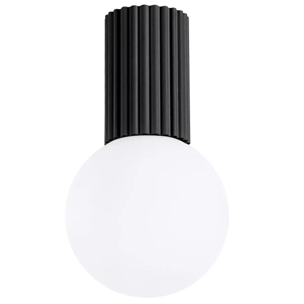 Kulista lampa sufitowa HALO SL.1713 okrągła szklana biała czarna
