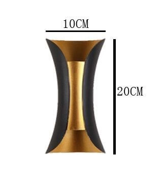 Elewacyjna lampa ogrodowa AGI KMG2X5WW LED 10W 3000K IP65 czarna