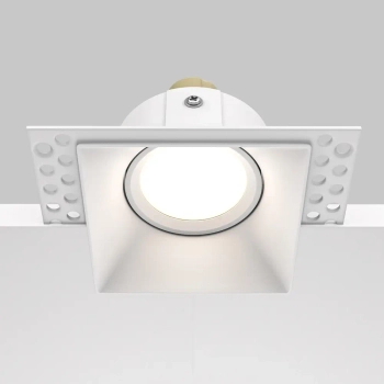 Minimalistyczna lampa wpuszczana Dot DL042-01-SQ-W kwadratowa biała