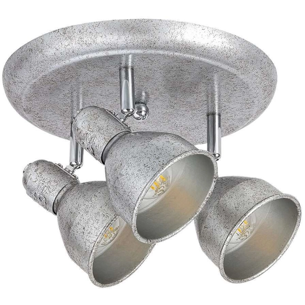 Regulowana LAMPA sufitowa THELMA 5388 Rabalux metalowa OPRAWA reflektorki antyczne srebro