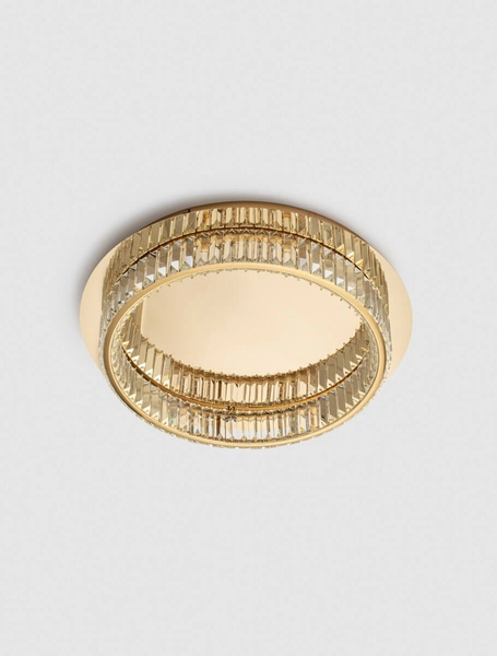 Sufitowa lampa kryształowa Bauta LED 29W do salonu złota