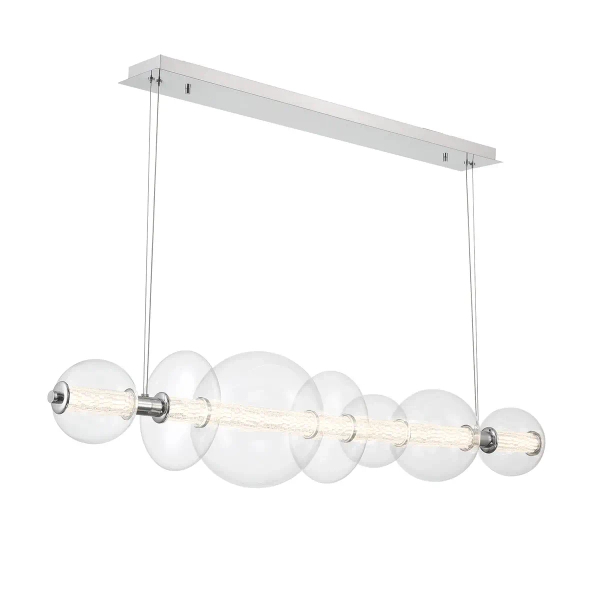 Kulista lampa wisząca Atomo QN-ATOMO-LP7-PC LED 46W 3000K srebrny