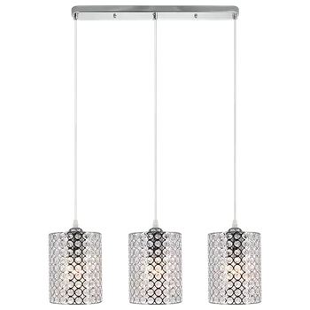 Wisząca lampa sypialniana 5010/3 8C kryształowa chrom