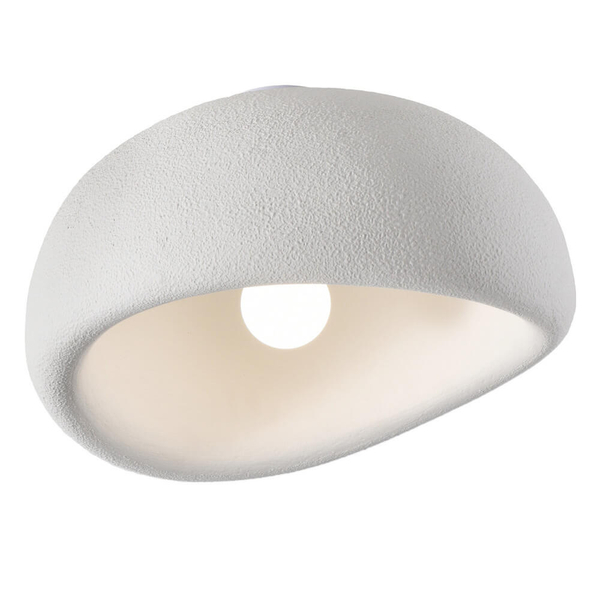 Sufitowa lampa kopuła STONE DN426-40C metalowa kamień biała