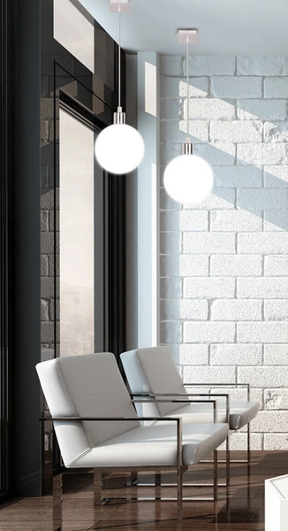 Lampa wisząca kula Oden 31-03287 Candellux regulowana chrom biała