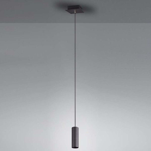 Wisząca tuba czarna VANTOS DL132312400 punktowa lampa zwis do biura